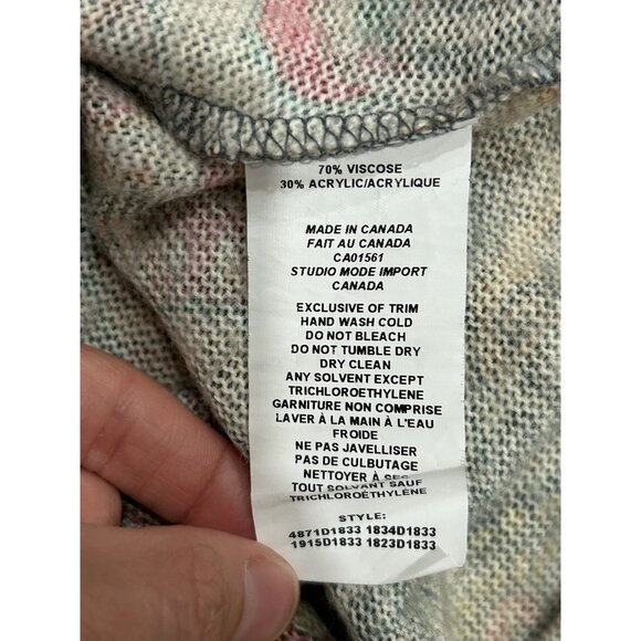 Vintage Robert Kitchen Womens Brown Paisley Open Front Long Cardigan SZ XXLarge - Picture 6 of 8